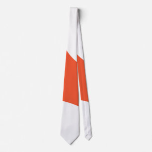 Cravate Vagues simples - orange et blanc
