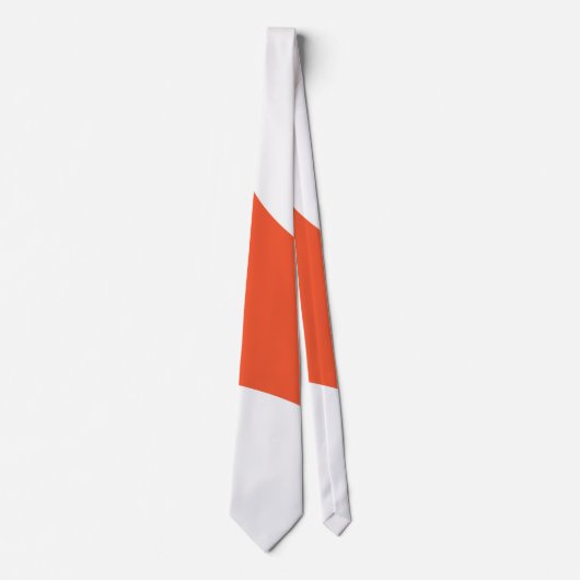 Cravate Vagues simples - orange et blanc (Devant)