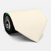 Cravate Vagues simples - vert, crème et noir (Roulé)