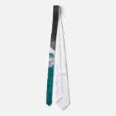 Cravate Vagues turquoises Artsy modernes de plage d'océan (Dos)