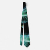 CRAVATE VAGUES VERTES TURQUOISES DE FRACTALE, REMOUS, (Dos)