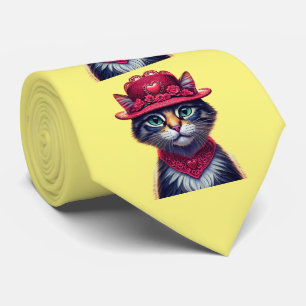 Cravate Valentine Casquette Kitty
