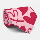 Cravate Valentine Heart Motif Cadeau, Garçons Filles et En (Roulé)