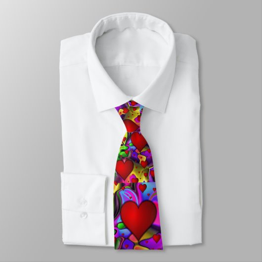 Cravate Valentine Heart Tie Custom (Attaché)
