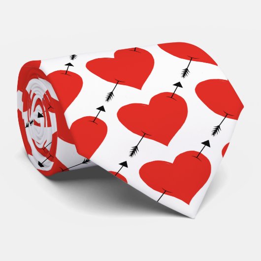 Cravate Valentine Hearts (Roulé)