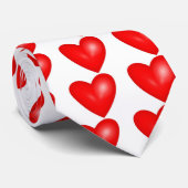 Cravate Valentine Red Heart Mariage (Roulé)