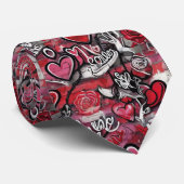 Cravate Valentine's Hearts Neck Tie (Roulé)