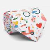 Cravate Valentines XOXO personnalisables (Roulé)
