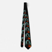 Cravate Vampire Chat et Assistant Citrouille Halloween Sur (Dos)