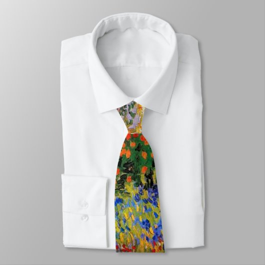 Cravate Van Gogh - Flower Garden, fine art painting, (Attaché)