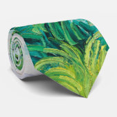 Cravate Van Gogh. Green Wheat Fields Auvers. Impressionism (Roulé)