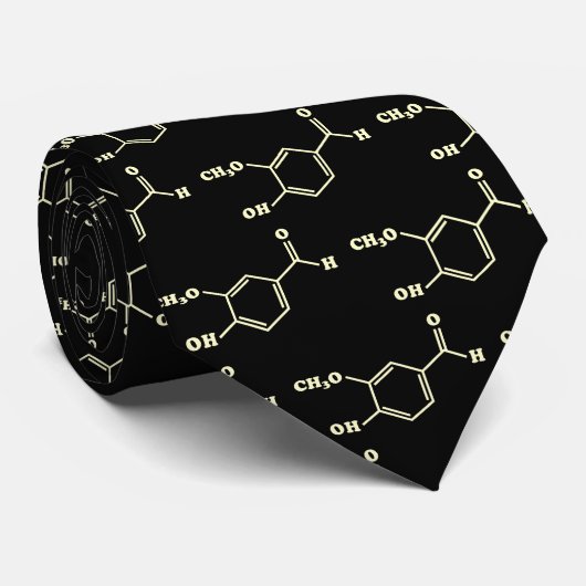 Cravate Vanille Vanillin Formule chimique moléculaire (Roulé)