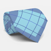 Cravate Variation bleue Plaid (Roulé)