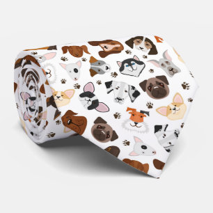 Cravate Various dog breed pattern