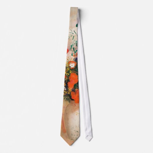 Cravate Vase des fleurs de Redon Post-impressionniste (Devant)