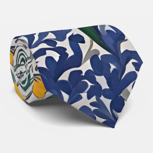 Cravate Vase et fleurs sauvages (Roulé)