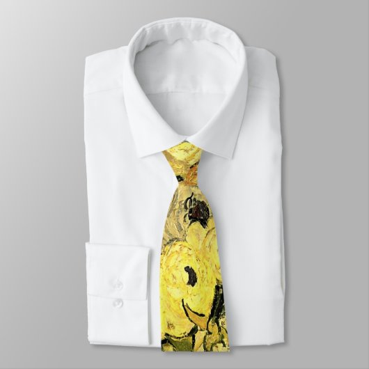 Cravate Vase japonaise, Rose, Anémones par Vincent van Gog (Attaché)