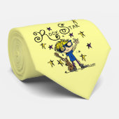 Cravate Vedette du rock blonde de garçon (Roulé)