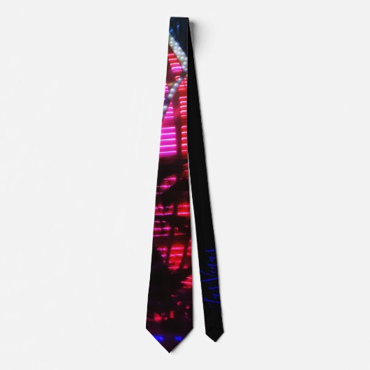 Cravate Vegas Flamingo night lights Neck Tie (Devant)