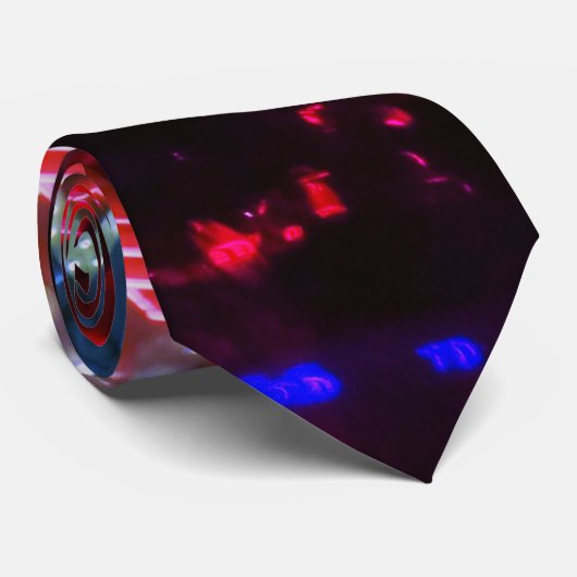 Cravate Vegas Flamingo night lights Neck Tie (Roulé)