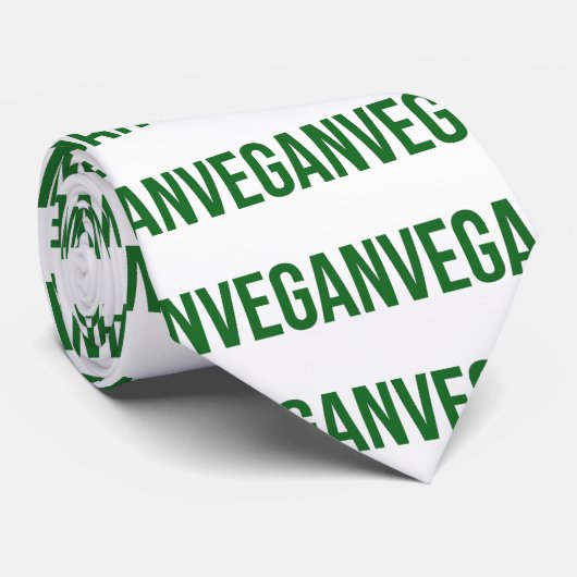 Cravate Végétalien - droits des animaux (Roulé)