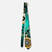 Cravate Veille bijoux Steampunk sur un Arrière - plan vert (Dos)