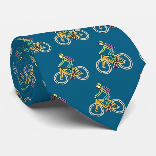 Cravate Vélo Électrique Stickman (Roulé)