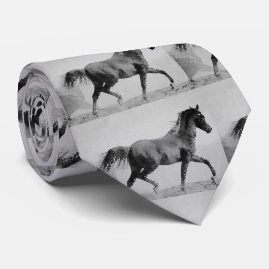 Cravate Vélos à cheval (Roulé)