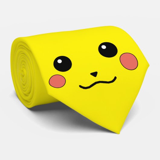 Cravate velue heureuse de visage d'ami d'Anime (Roulé)