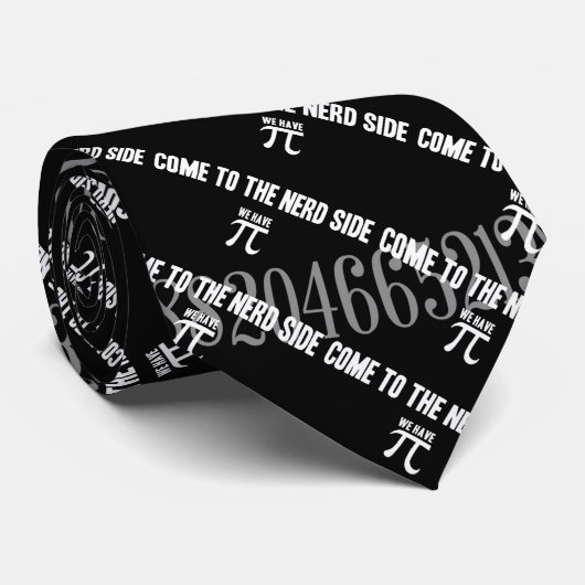 Cravate Venez à la Nerd pour Pi (Roulé)