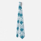 Cravate Ventilateurs Turquoises Art déco (Dos)