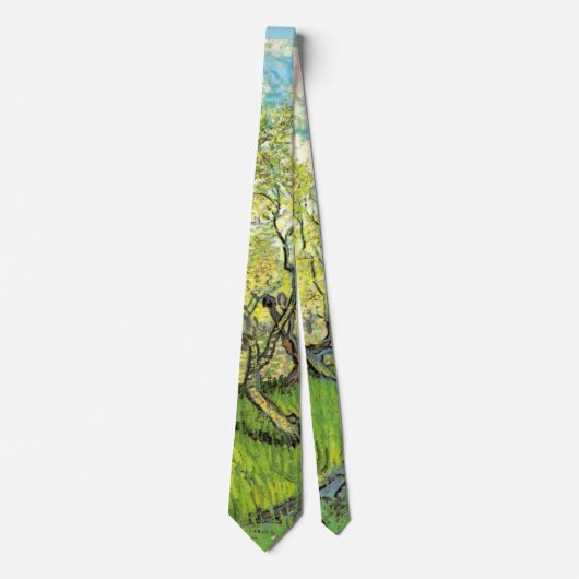 Cravate Verger en fleurs de Vincent van Gogh (Devant)