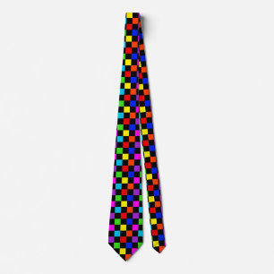 Cravate Vérificateur néon multicolore