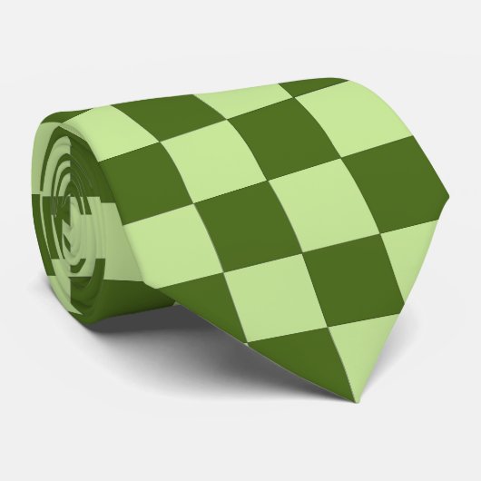 Cravate Vérificateurs vert foncé et vert clair (Roulé)