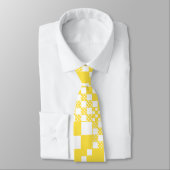 Cravate Vérifié, Chèques en citron jaune et blanc (Attaché)