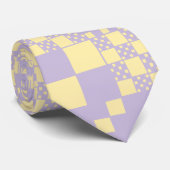 Cravate Vérifié, Chèques - Pastel Jaune et Violet (Roulé)