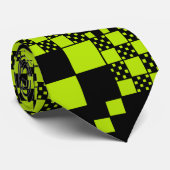 Cravate Vérifié, Chèques - Vert citron (Roulé)