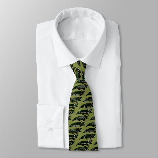 Cravate "véritable" d'alligator (Attaché)