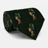 Cravate Vermeer Perle Boucle Trèfle Saint-Patrick (Roulé)