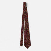 Cravate Verre Burgundy et Or Abstrait (Dos)