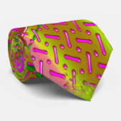 Cravate Verre fondu rose et or Dichroïque Fractable (Roulé)