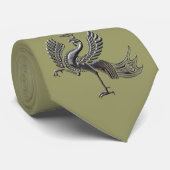 Cravate Verre noir Red Bird (Roulé)