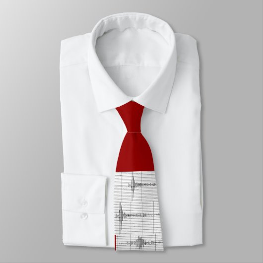 Cravate Version 2 de roche de séismogrammes (Attaché)