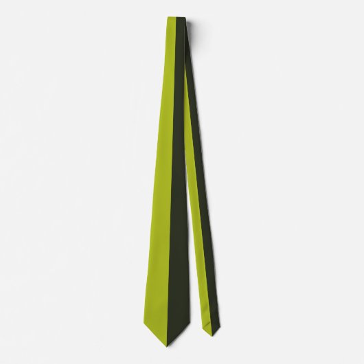Cravate Vert acide - Noir vert (Devant)