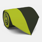 Cravate Vert acide - Noir vert (Roulé)
