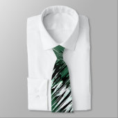 Cravate Vert Argent et Noir Tranchant (Attaché)