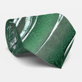 Cravate Vert Argent et Noir Tranchant (Roulé)