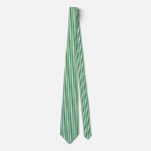 Cravate Vert Avec Bandes Blanches (Devant)