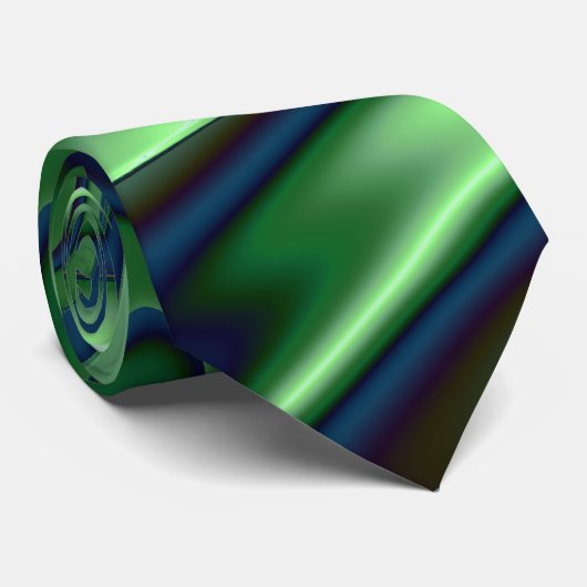 Cravate Vert bleu 4 (Roulé)