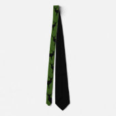 Cravate vert chasseur avec motif imprimé cerf (Dos)